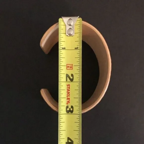 Handmade zebra wood bent veneer cuff. - Picture 6 of 7